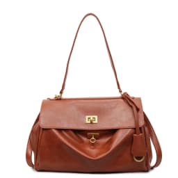 MOODS Two-sized Flap Shoulder Tote Bags For Women Retro Solid Color Big Capacity Shopper Crossbody Bag 2025 New Fashion Handbags