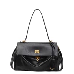 MOODS Two-sized Flap Shoulder Tote Bags For Women Retro Solid Color Big Capacity Shopper Crossbody Bag 2025 New Fashion Handbags