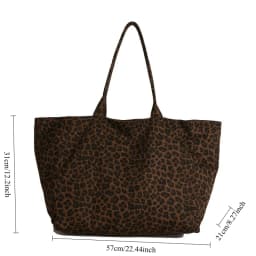 Fashionable Leopard Print Shoulder Bag Women Texture Simple Crossbody Tote Handle Bag Casual Versatile and Commuter Storage Bag