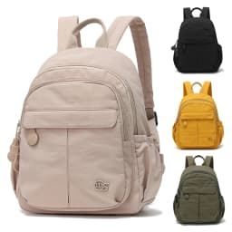 Casual Women Small Backpack Nylon Multi Pockets Backpack Portable Handheld Mini Backpack Outdoor Shopping Travel Daily Bag