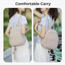 Casual Women Small Backpack Nylon Multi Pockets Backpack Portable Handheld Mini Backpack Outdoor Shopping Travel Daily Bag
