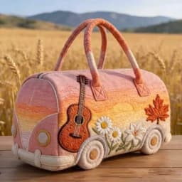 Durable 18x9x9cm Quilted Duffle Bag 3D Quilting Craft Large Capacity Fitness Short Bag Travel Handbag for Travel