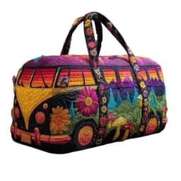 Durable 18x9x9cm Quilted Duffle Bag 3D Quilting Craft Large Capacity Fitness Short Bag Travel Handbag for Travel