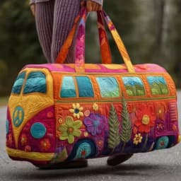 Durable 18x9x9cm Quilted Duffle Bag 3D Quilting Craft Large Capacity Fitness Short Bag Travel Handbag for Travel