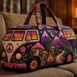 Durable 18x9x9cm Quilted Duffle Bag 3D Quilting Craft Large Capacity Fitness Short Bag Travel Handbag for Travel