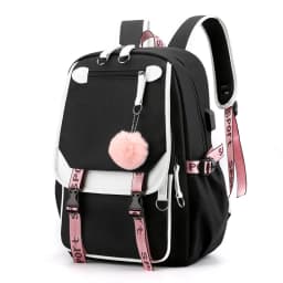 Anime Hedwig Night Owl Backpack Nylon School Book Student Travel Bags Laptop Casual USB Port Messenger Bag
