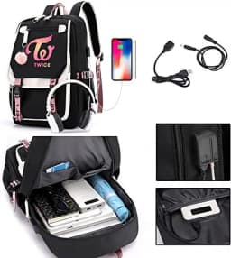 Anime Hedwig Night Owl Backpack Nylon School Book Student Travel Bags Laptop Casual USB Port Messenger Bag