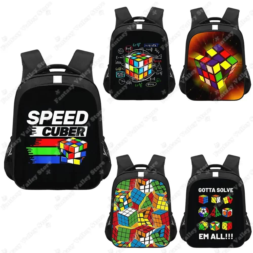 Magic Cube Print Backpack Magic Square Cuber Daypack Children School Bags for Teenager Rucksack Laptop Backpack Book Bag Gift