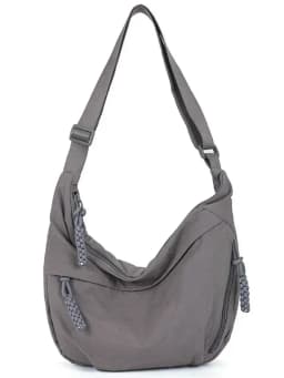 Trendy Women's Soft Cloth Shoulder Bag Solid Color Student Casual Style Big Handbags Crossbody Bags for Women Shoulder Hobos Bag