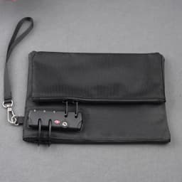Secure Locking Money Bag with Zipper Closure Dual-Layer Organizer for Passports, Cash, Business, Travel Locking Bank Bag