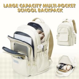Aesthetic Backpack for Women School Backpack for Boys Girl, College Multiple Compartments Laptop Bookbag, Casual Travel Backpack