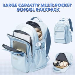 Aesthetic Backpack for Women School Backpack for Boys Girl, College Multiple Compartments Laptop Bookbag, Casual Travel Backpack