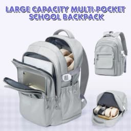 Aesthetic Backpack for Women School Backpack for Boys Girl, College Multiple Compartments Laptop Bookbag, Casual Travel Backpack
