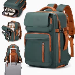 Ladies' Travel Backpack with Shoe Compartment Suitable for 15.6-inch Laptop, Adjustable Shoulder Strap Backpack