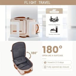 Ladies' Travel Backpack with Shoe Compartment Suitable for 15.6-inch Laptop, Adjustable Shoulder Strap Backpack