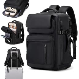 Ladies' Travel Backpack with Shoe Compartment Suitable for 15.6-inch Laptop, Adjustable Shoulder Strap Backpack