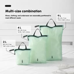 Waterproof Travel Handbag Storage Pouch Lightweight Clothes Organizer Zip Bag for Toiletries Socks Underwear Luggage