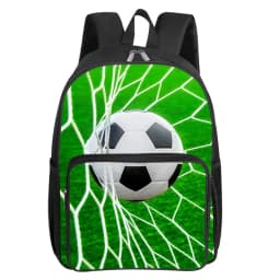 Fluorescent Flame Football Square Front Pocket Backpack for Boy and Girls Best Gifts 2D Flat Cartoon SchoolBags for Children