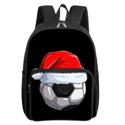 Fluorescent Flame Football Square Front Pocket Backpack for Boy and Girls Best Gifts 2D Flat Cartoon SchoolBags for Children