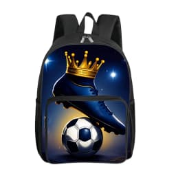 Fluorescent Flame Football Square Front Pocket Backpack for Boy and Girls Best Gifts 2D Flat Cartoon SchoolBags for Children