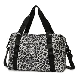 Leopard Printing Travel Duffels Bag Large Capacity Sports Gym Tote Bag Weekend Luggage Storage Bag for Students