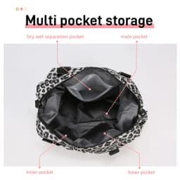 Leopard Printing Travel Duffels Bag Large Capacity Sports Gym Tote Bag Weekend Luggage Storage Bag for Students