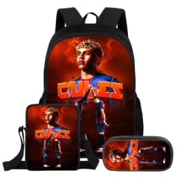 3Pcs Set Backpack L-Lamin Yamal Kids Student School Football Star Rucksack Best Gift Shoulder Bag Pencil Bags Bookbag