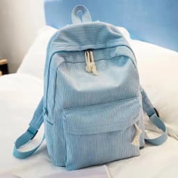 Corduroy Backpack, Academy Fashion School Bags for Middle/High School & College, Cute Tassel Detail, Versatile Casual Daily Bag