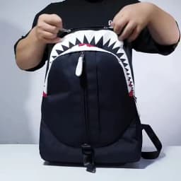 Fashion Backpack USB Charging Night Luminous Shark Laptop Backpack Students Chest Bag Teenagers School Bags Travel Bag