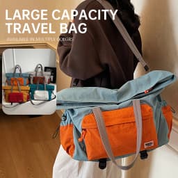 Foldable Lightweight Luggage Bag for Women, Large Capacity Expandable Crossbody Gym Bag, Portable Short-Distance Travel Bag, Men's Shoulder Bag for Hiking and Camping