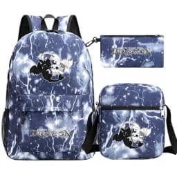 Toothless Dragon Night Fury Backpack Schoolbag Shoulder Bag Pencil Case Set for Kids Students