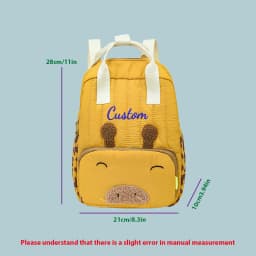 Custom Embroidered / Standard 2 Choices Personalized, Cute Cartoon, Heart Quilting, Casual Backpack, Back-to-School Season Gift