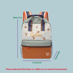 Custom Embroidered / Standard 2 Choices Personalized, Cute Cartoon, Heart Quilting, Casual Backpack, Back-to-School Season Gift