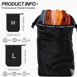 Travel Storage Bag Compression Sack Waterproof No Pump Vacuum Bag Clothes Organizer Space Saving Pouch for Backpacking Gym