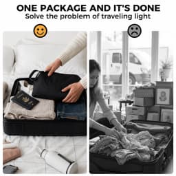 Travel Storage Bag Compression Sack Waterproof No Pump Vacuum Bag Clothes Organizer Space Saving Pouch for Backpacking Gym