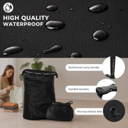 Travel Storage Bag Compression Sack Waterproof No Pump Vacuum Bag Clothes Organizer Space Saving Pouch for Backpacking Gym