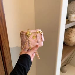 Lingge Chain Mini Shoulder Bag Women's Chain Handbag Retro Commuting Decoration Lipstick Crossbody Bag Dinner Bag Purse