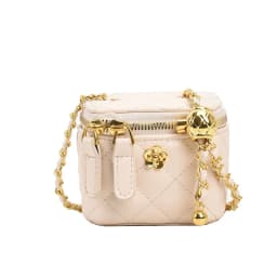 Lingge Chain Mini Shoulder Bag Women's Chain Handbag Retro Commuting Decoration Lipstick Crossbody Bag Dinner Bag Purse