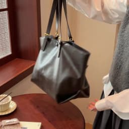 Vintage Oil-Waxed Pu Leather Tote Shoulder Bag Large Capacity with Decorative Belt for Work Travel 16-inch Laptop A4 Documents