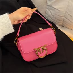 High-end Crossbody Handbag Leather Tote Bags Trendy Design Commuter Popular Classic Elegant Fashionable Bag with Avian Button