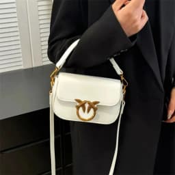 High-end Crossbody Handbag Leather Tote Bags Trendy Design Commuter Popular Classic Elegant Fashionable Bag with Avian Button