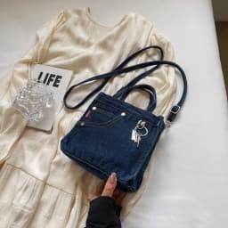 Ladies' Crossbody Bags Creative Retro Washed Denim Personalized Fashionable Verstaile Handbags High-quality Shoulder Bags Girl