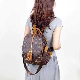 Ladies Backpack Designer High Quality Leather Women Bag Luxury Fashion Printing Tassel School Bags Large Capacity Backpacks Sac