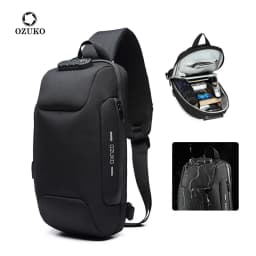 OZUKO 2026 Men's Cross Body Bag Anti-theft Shoulder Messenger Bags Male Waterproof Short Trip Chest Bag Pack