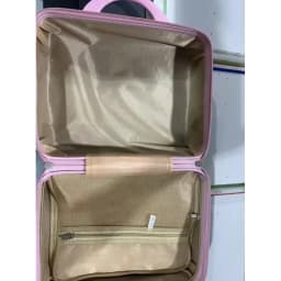 Travel-Friendly 14" Handheld Cosmetic Case with Sturdy Lock, Compact Makeup Storage Organizer
