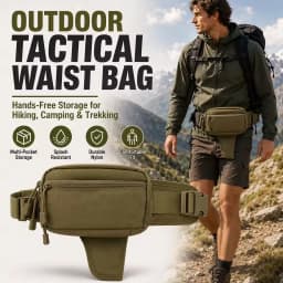 NEW Oxford Cloth Waterproof Tactical Waist Bag, Adjustable Outdoor Fanny Pack for Hunting, Camping, Hiking & Running for Men