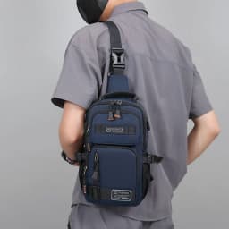 Men's Multifunctional Chest Bag Lightweight Simple Multi-pockets Shoulder Bags Outdoor Sports Hiking Cycling Crossbody Bag