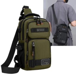 Men's Multifunctional Chest Bag Lightweight Simple Multi-pockets Shoulder Bags Outdoor Sports Hiking Cycling Crossbody Bag