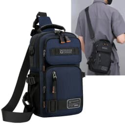 Men's Multifunctional Chest Bag Lightweight Simple Multi-pockets Shoulder Bags Outdoor Sports Hiking Cycling Crossbody Bag