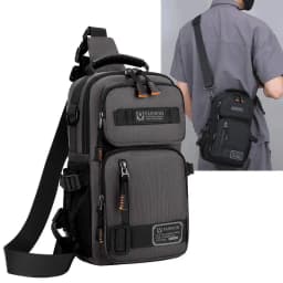 Men's Multifunctional Chest Bag Lightweight Simple Multi-pockets Shoulder Bags Outdoor Sports Hiking Cycling Crossbody Bag